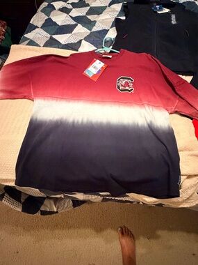 South Carolina Gamecocks Ombre Tee - Red, White & Navy